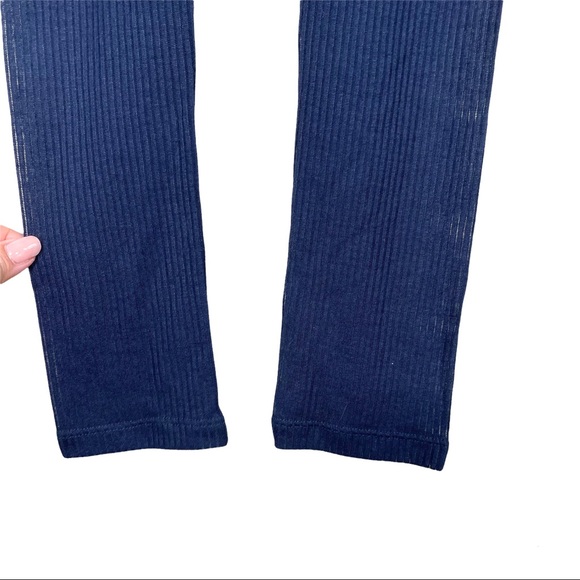 NWOT American Eagle Navy Semi Sheer Ribbed Leggings - Picture 6 of 7